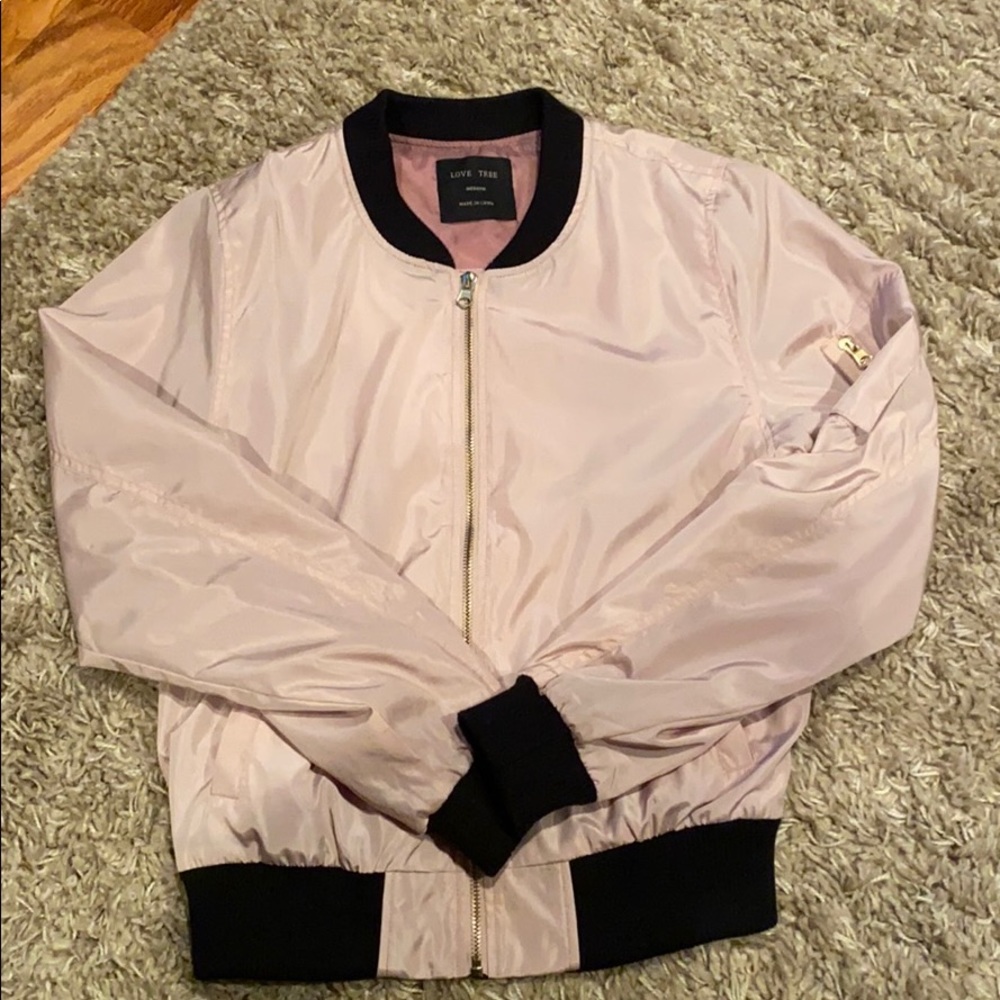 Pink bomber jacket